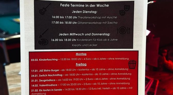 Unser Programm – hier gibt es viel zu tun